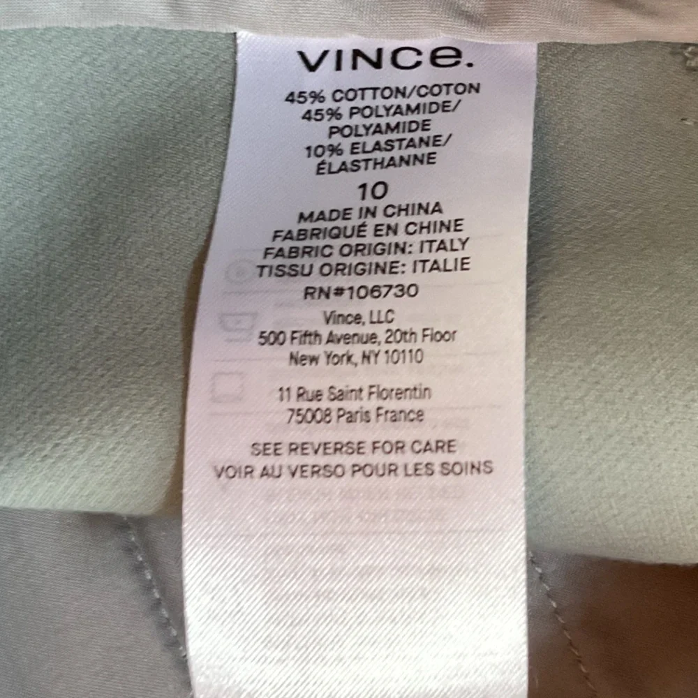 $368 NWT VINCE Sz10 HIGH RISE CIGARETTE STRETCH PANT SLATE - Picture 8 of 9
